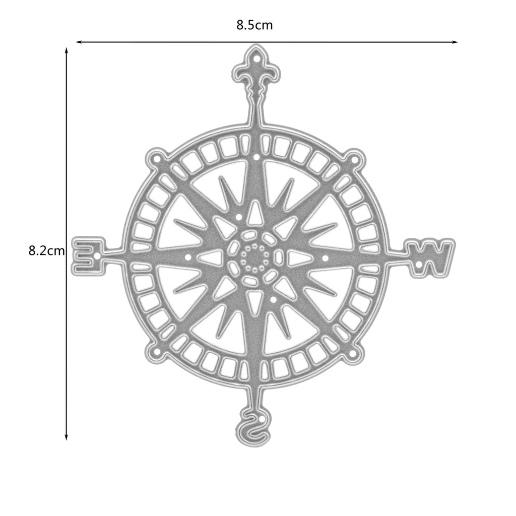 Ein Stanz-Kompassschablonenbild mit Maßangaben, passend für Stanzschablone (Stanzschablone) und gängige Stanzmaschinen (gängige Stanzmaschinen). Marke: Stanzenshop.de.