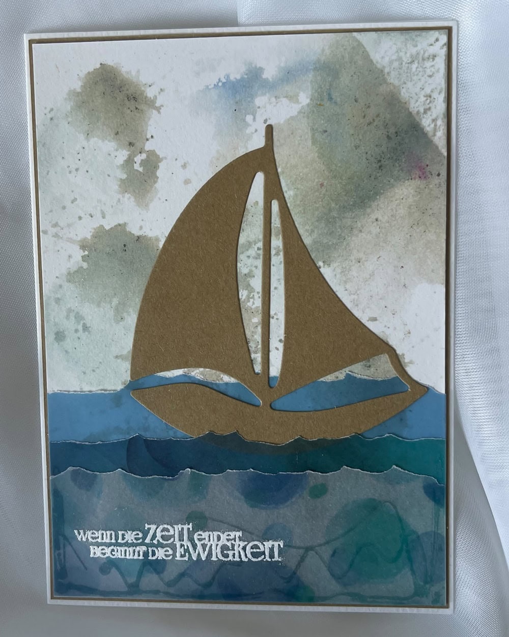 Inspiration Stanzschablone Segelboot mit Mond