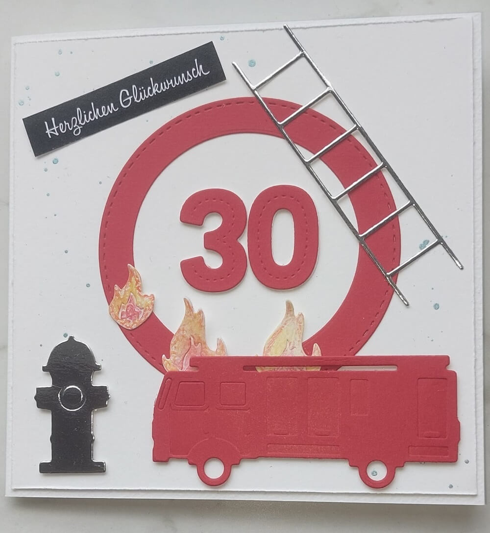 Inspiration Stanzschablone Feuerwehr-Set