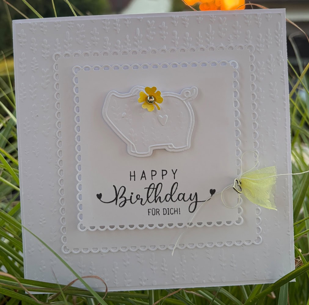 Inspiration Stanzschablone Quadrate mit Wellenrand