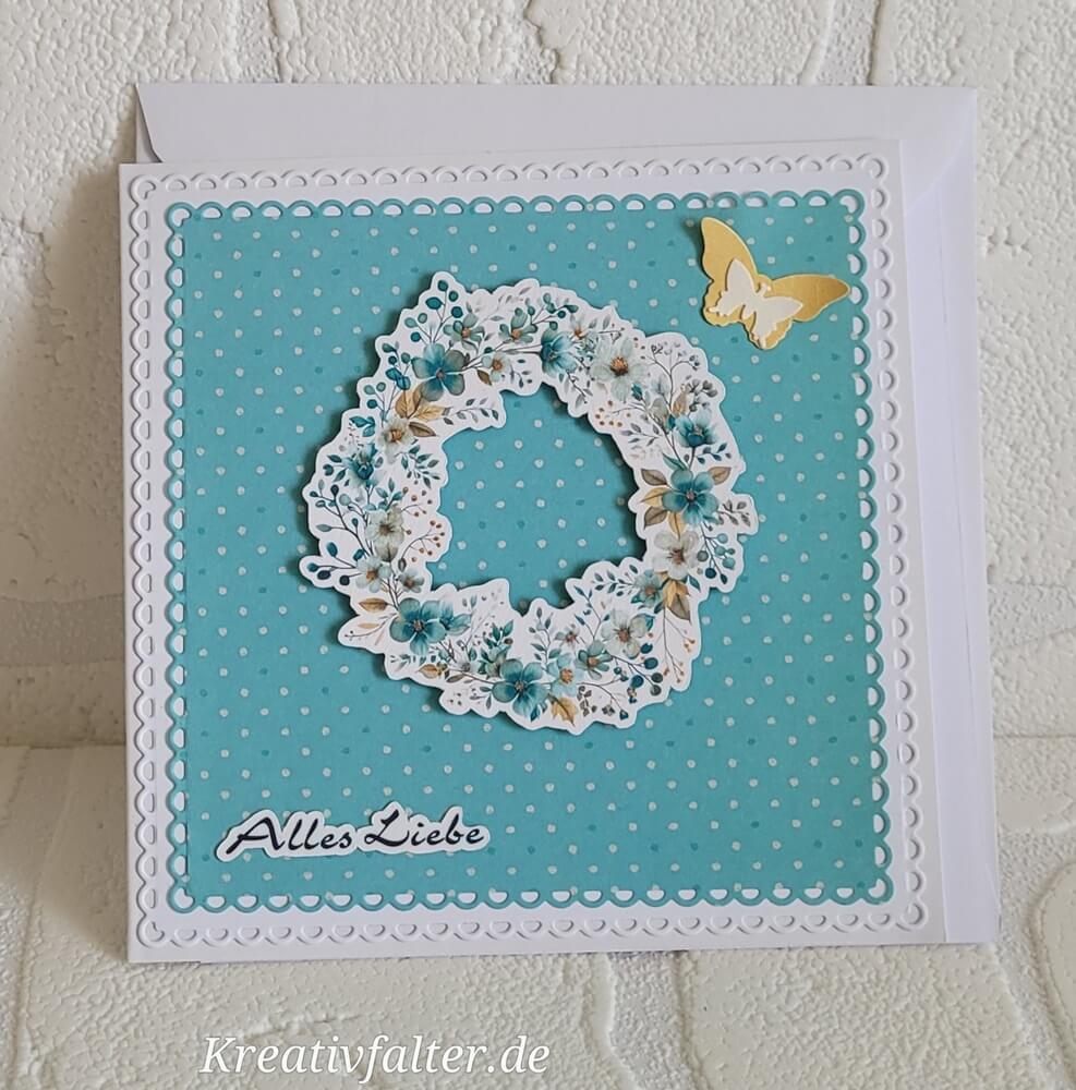 Inspiration Stanzschablone Quadrate mit Wellenrand