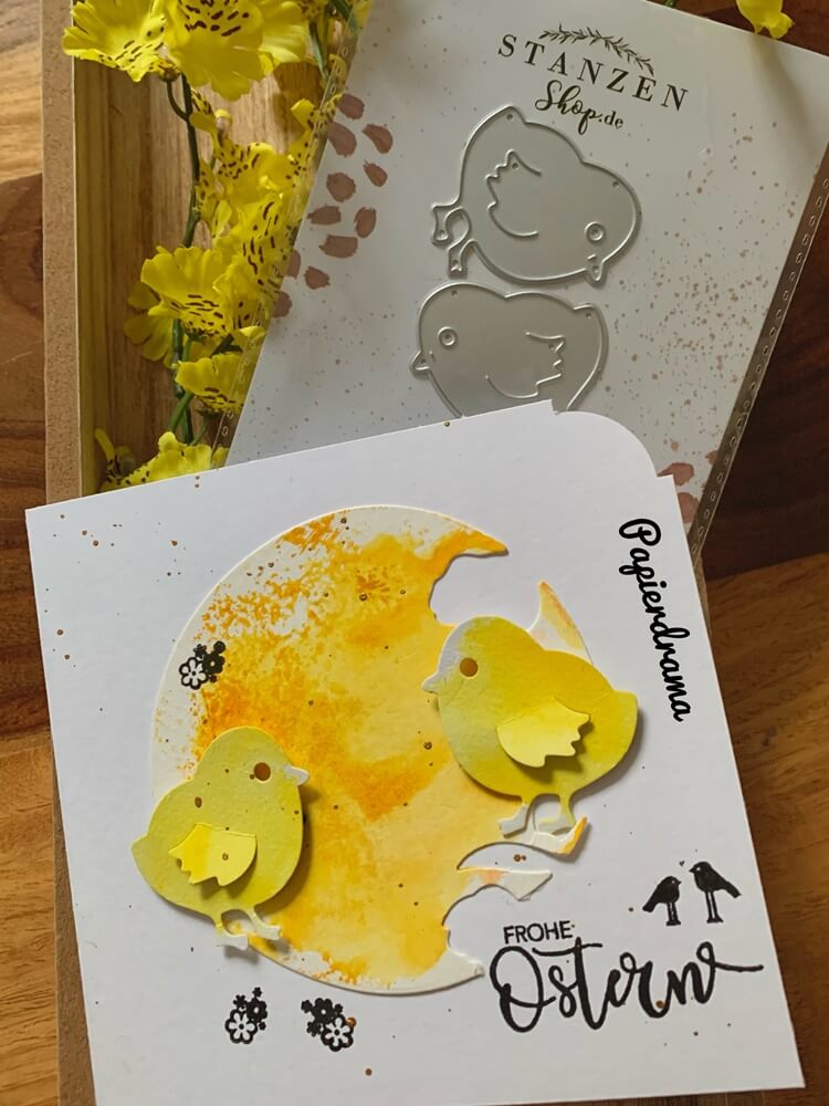 Inspiration Stanzschablone Küken & Eierschale