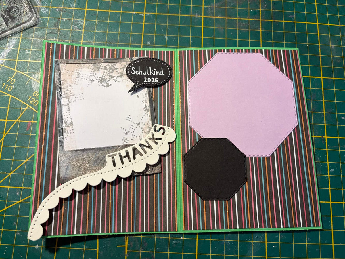 Inspiration Stanzschablone: Reihe mit Schriftzug 
