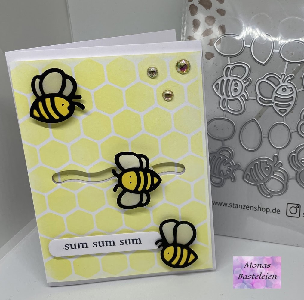 Inspiration Stanzschablone Bienen & Flügel-Set