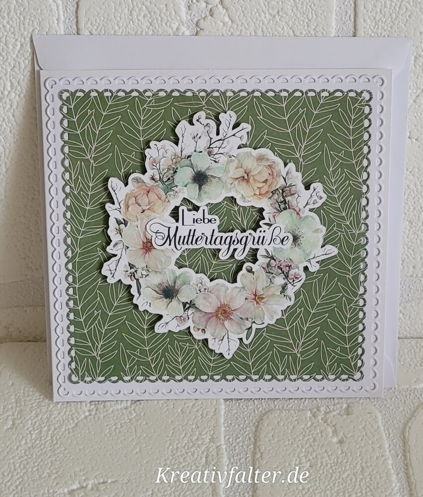 Inspiration Stanzschablone Quadrate mit Wellenrand