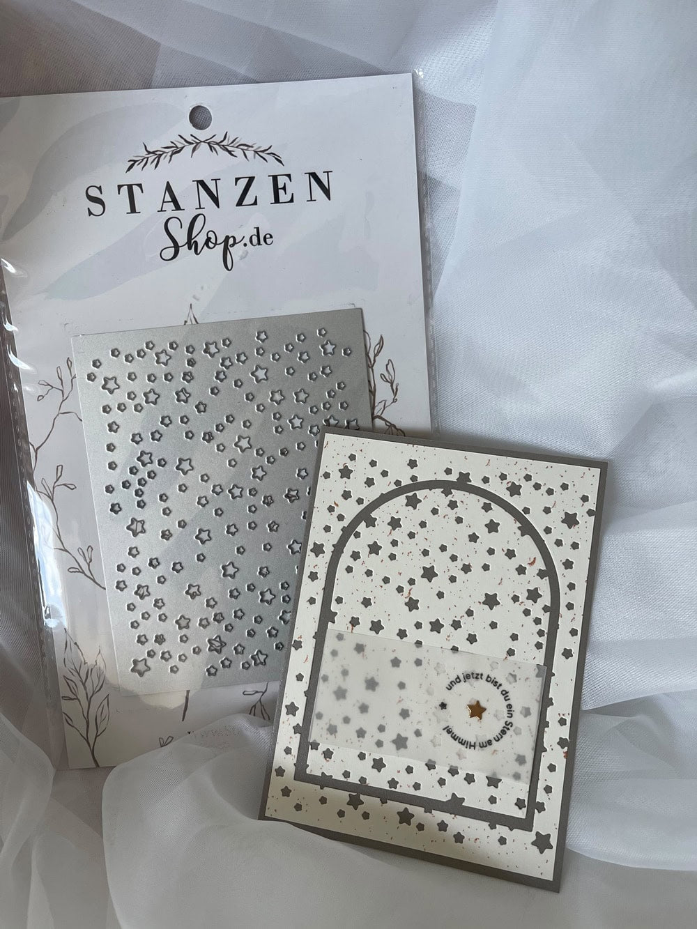 Inspiration Stanzschablone: Platte mit Sternen