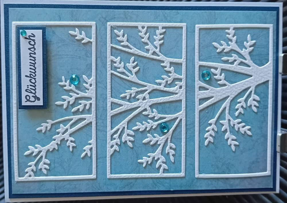 Inspiration Stanzschablone Fenster mit Baumzweigen
