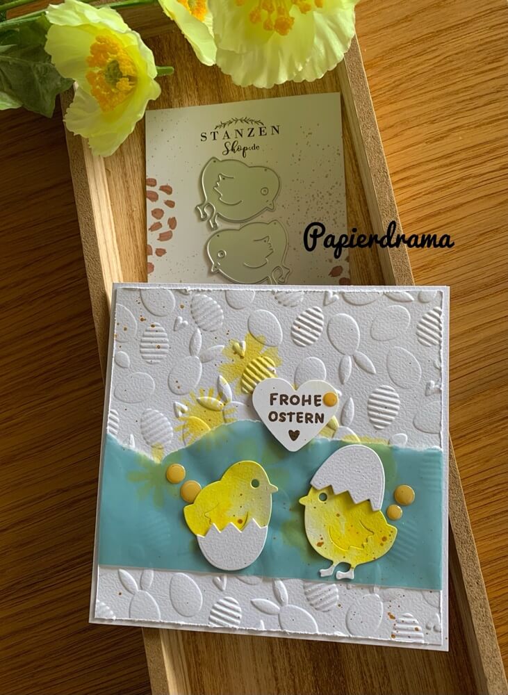 Inspiration Stanzschablone Küken & Eierschale