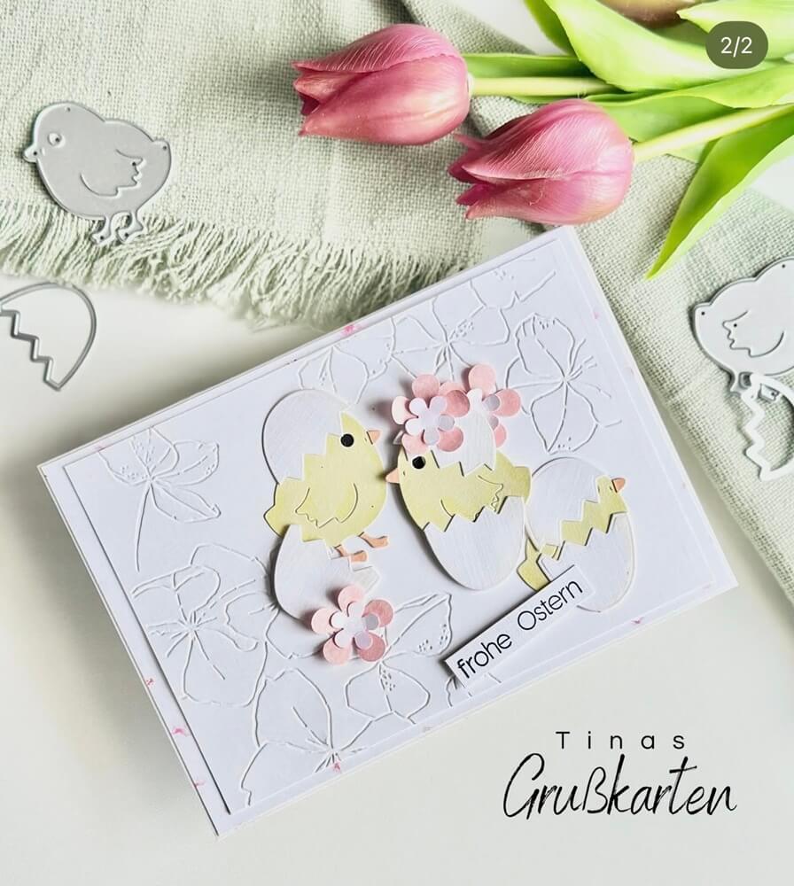 Inspiration Stanzschablone Küken & Eierschale