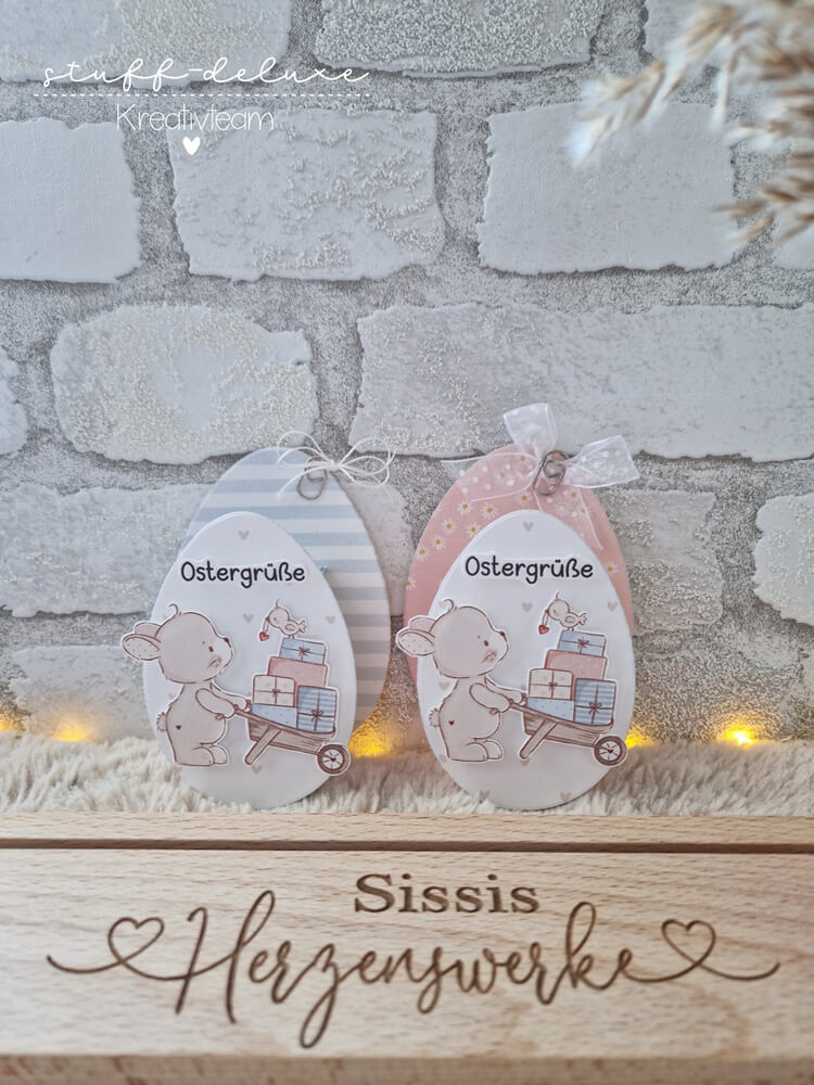 Inspiration Stanzschablone Ostereier mit Hase