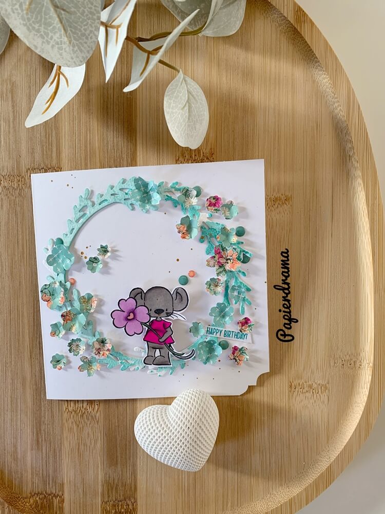 Inspiration Stanzschablone Kranz mit Zweigen