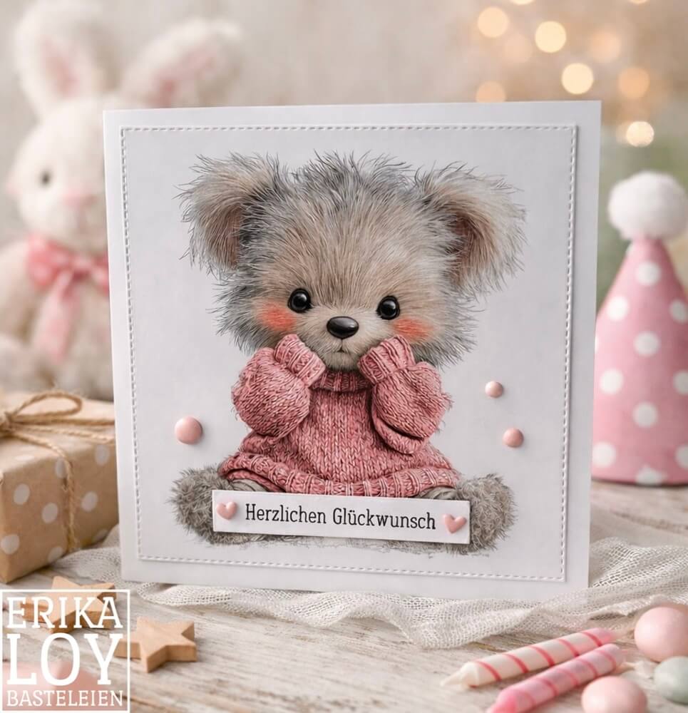 Inspiration Stanzschablone Quadrate mit Nahtlinie