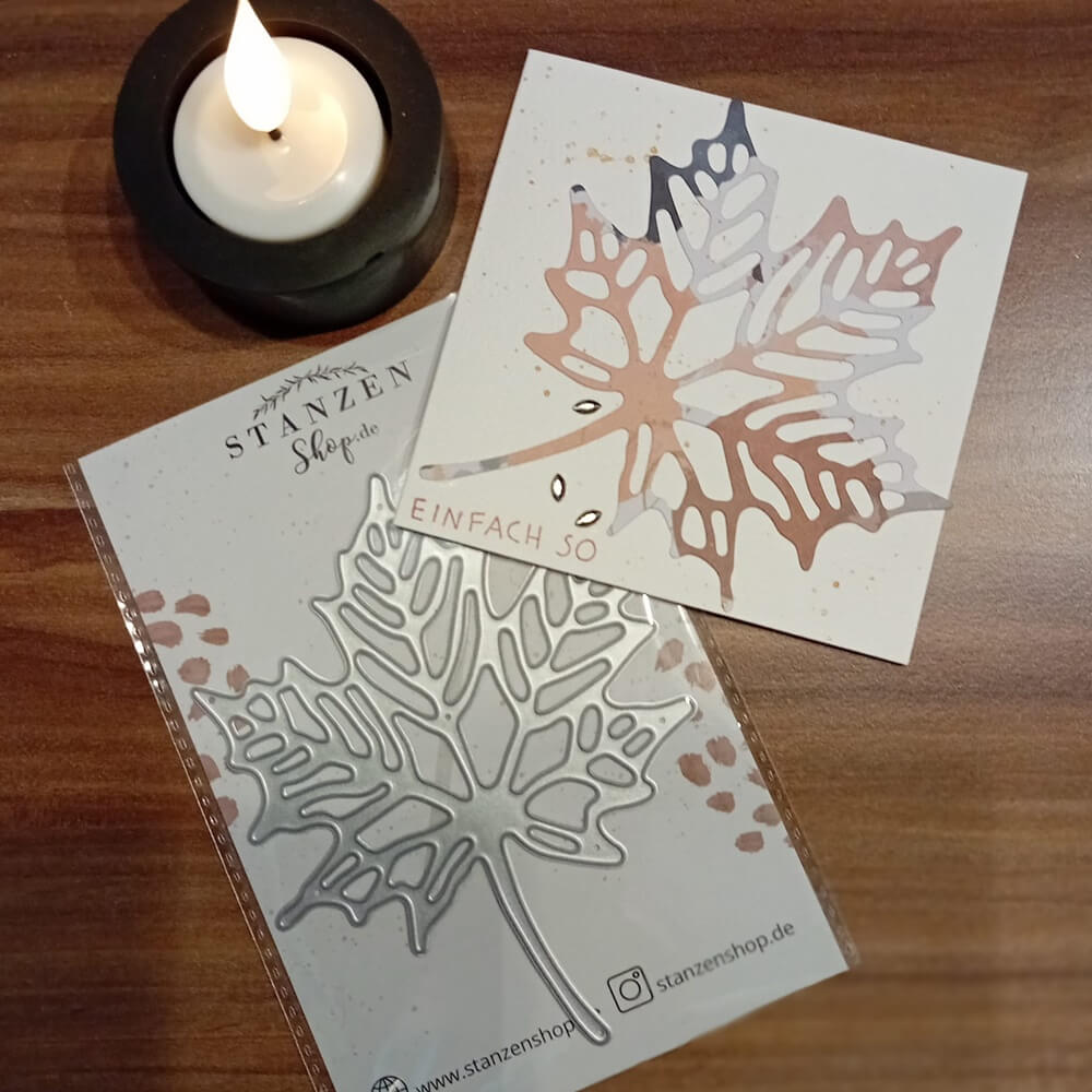 Inspiration Stanzschablone: Blatt mit Muster