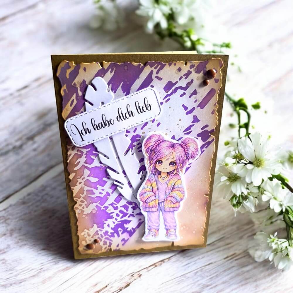 Inspiration Stanzschablone Zwei Federn