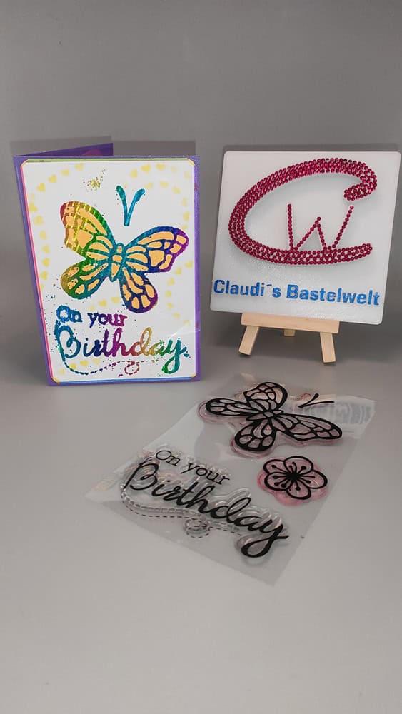 Inspiration Clear Stamp Schmetterling mit Schriftzug