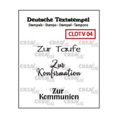 Crealies Clear Stamps „Zur Taufe, Zur Konfirmation, Zur Kommunion“ 3-teilig - cdv4 - cdv4 - cdv4 - cdv4 - c.
