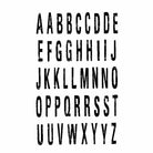 Das Darice Scrappy Cat Clear Stamps Set Buchstaben zeigt ein verunstaltetes Alphabet in Großbuchstaben, bei dem jeder Buchstabe zweimal in fünf Reihen auf weißem Hintergrund abgebildet ist - ideal für Stempelsachen.