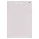 Eine weiße rechteckige Vaessen Creative - Cut Easy Magnetische Schneidplatte © mit abgerundeten Ecken, beschriftet mit "MAGNETIC CUTTING MAT" und "C" auf der Oberseite, entworfen für die Vaessen Creative Cut Easy Stanz- und Prägemaschine.