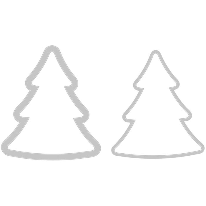 Zwei Framelits Stanzschablonen-Set 2PK Baum | BigShot kompatibel | Für alle gängigen Stanzmaschinen geeignet von Sizzix auf weißem Hintergrund.