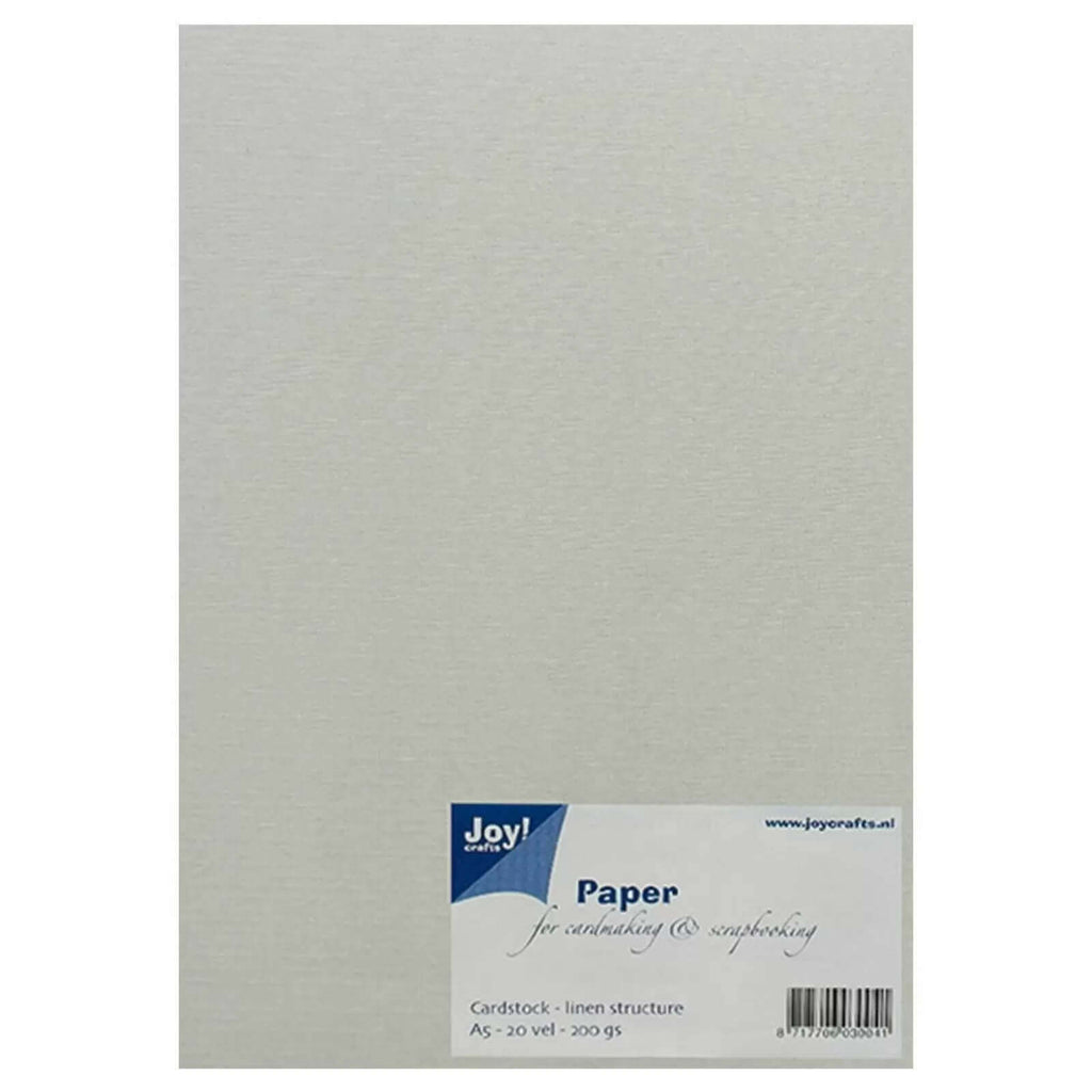 Ein Joy!Crafts Papierset A5 20 Stück Creme – 200 g/m² mit weißem Hintergrund.