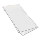Zwei durchsichtige, rechteckige Sizzix Cutting Pad Standard 660581 Schneidematten (22x38cm) sind leicht versetzt auf einem weißen Hintergrund gestapelt, ideal für Ihre Big Shot Plus A4 Maschine. Das Set enthält 2 Stück.