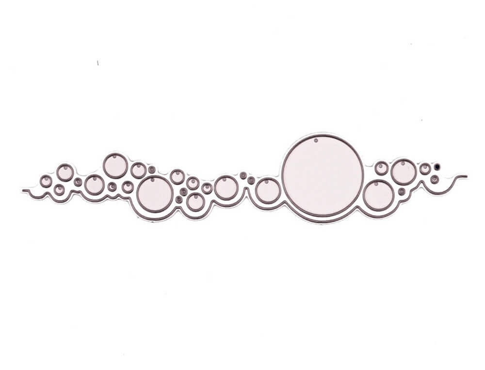 Die Stanzschablone Band aus Kreisen von Stanzenshop.de zeigt eine horizontale Reihe von sich überlappenden Kreisen in verschiedenen Größen auf Weiß - ideal zum Basteln oder um Ihrem nächsten Scrapbooking-Projekt eine einzigartige Note zu verleihen.