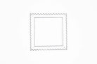 Die Stanzschablone: Briefmarke von Stanzenshop.de zeichnet sich durch einen unbedruckten, quadratischen Briefmarkenumriss mit wellenförmig perforiertem Rand aus - ideal für kreatives Scrapbooking oder zum Hervorheben Ihres Bastelergebnisses.