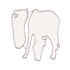 Einzeilige Umrissillustration eines Pferdes mit Fohlen-ideal für Basteln oder Scrapbooking Projekte. Stanzschablone Pferd mit Fohlen von Stanzenshop.de.