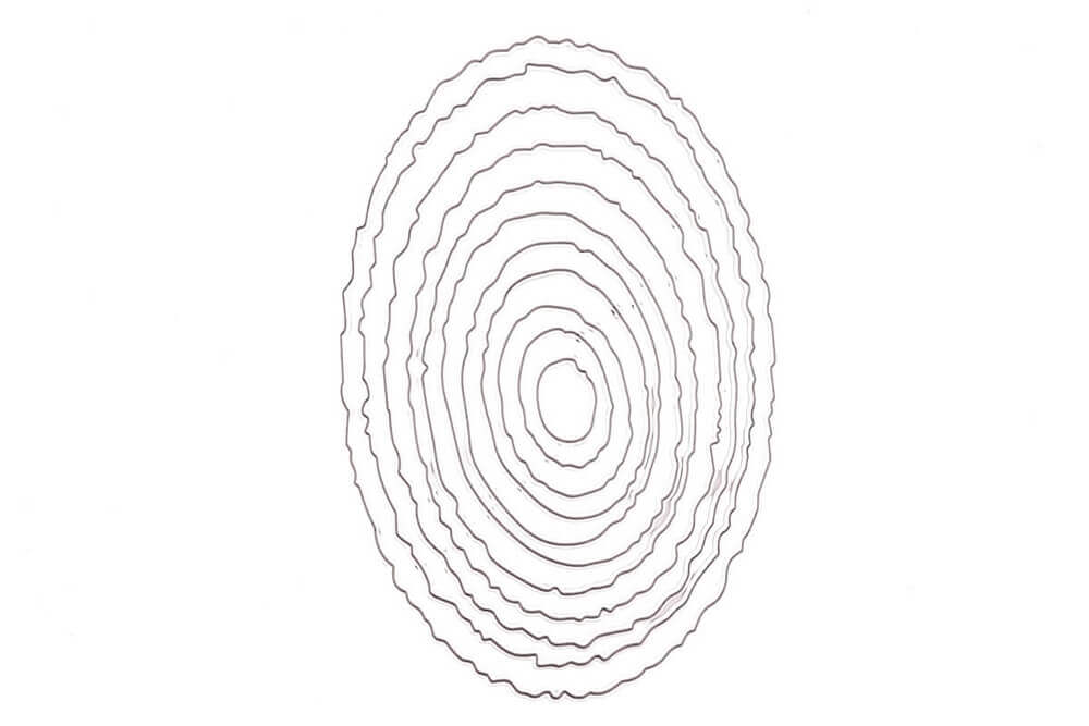 Ein Bild eines Kreises auf weißem Hintergrund, erstellt mit der Stanzschablonekreise in elf Größen und Stanzmaschinen von Stanzenshop.de.
