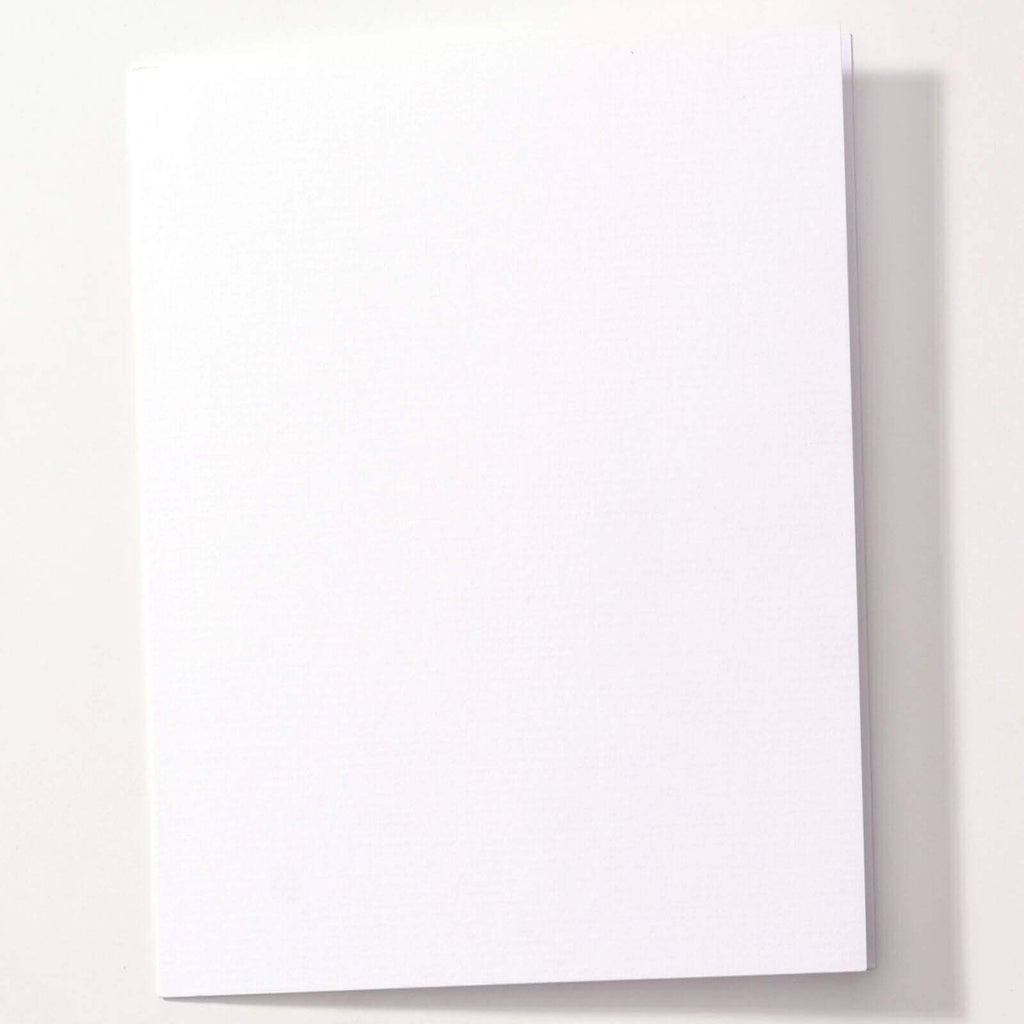 Ein Vaessen Creative Doppelseitige Karten A6 25 Stück, weißes Blatt Papier auf einer weißen Oberfläche stanzen.