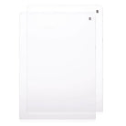 Zwei durchsichtige rechteckige Acrylplatten, die oben rechts jeweils mit "B" gekennzeichnet sind, werden überlappend gezeigt. Es handelt sich um die Vaessen Creative - Cut Easy Grundplatte (B) 2St., kompatibel mit der Vaessen Creative Cut Easy A5 Stanz- und Prägemaschine.